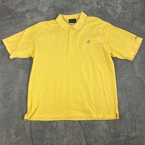 Masters Collection Golf Polo Shirt Mens XL Yellow Pima Cotton Augusta 2-Ply
